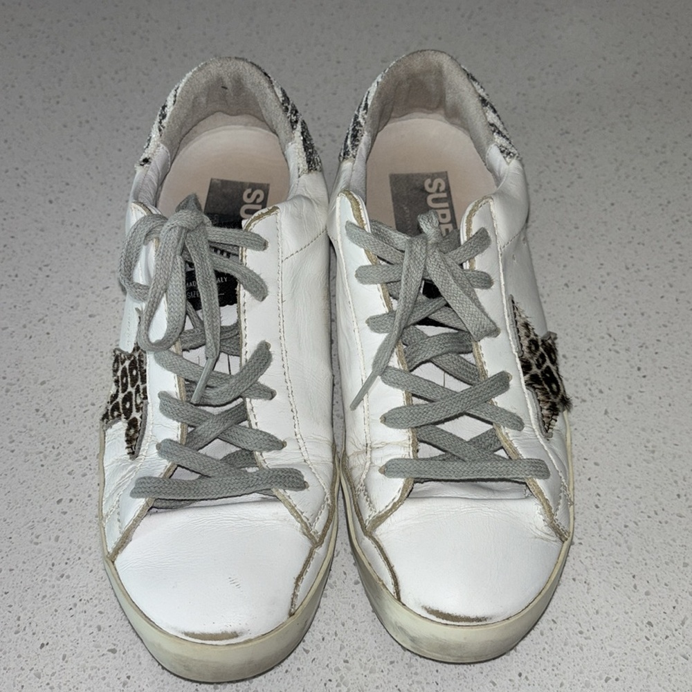 Golden Goose Superstar Leopard-Star Sneakers